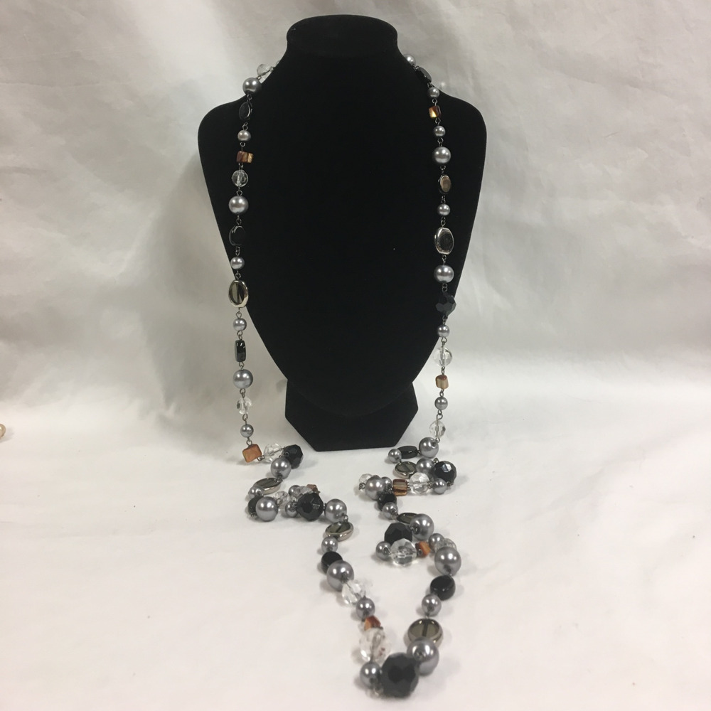 + Beaded Long Chain Necklace